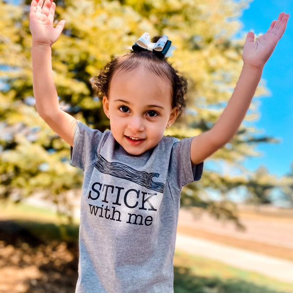 Stick With Me Gray Tee